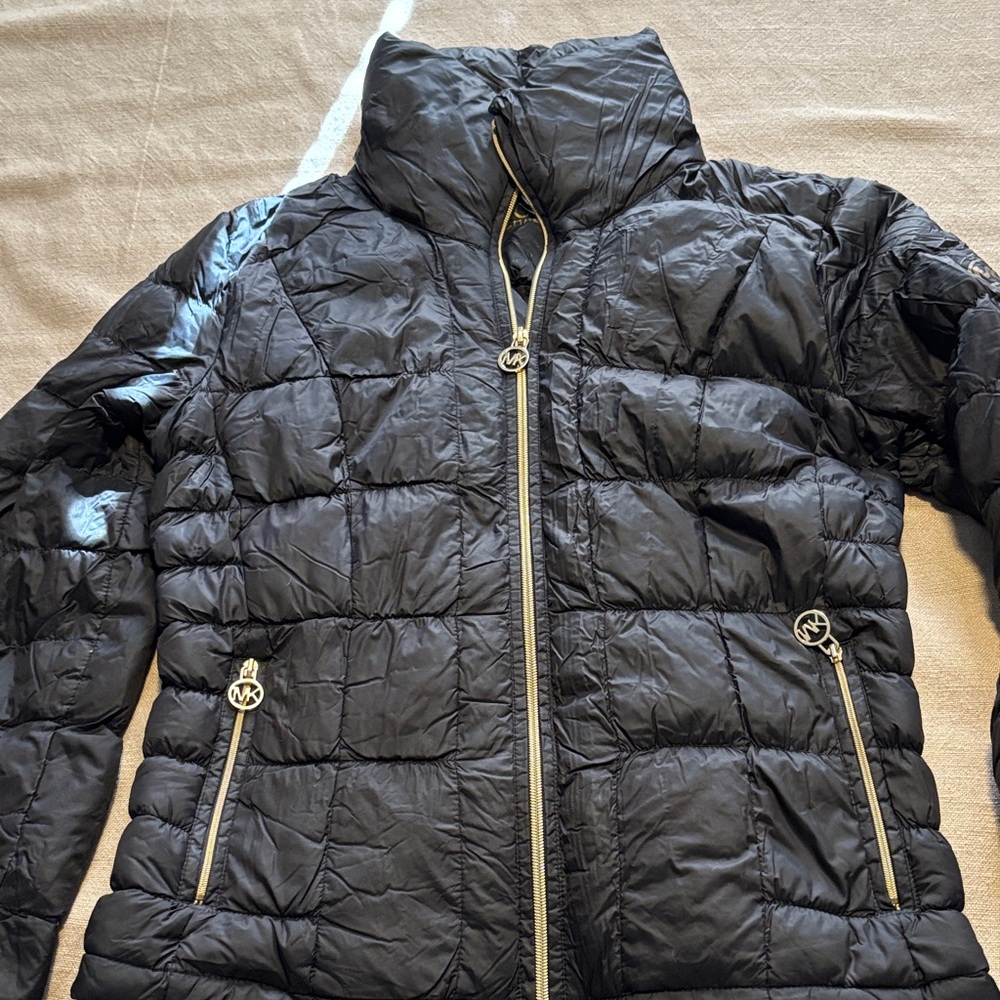Women's Black MK Puffer Jacket